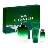 Coach Green Gift Set for Men, EDT 100Ml + EDT 15Ml + All - Over Shower Gel 100Ml - Fragmetics.com