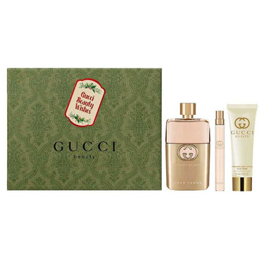 Gucci Guilty Pour Femme Gift Set, EDP 90Ml + EDP 10Ml + BL 50ML - Fragmetics.com