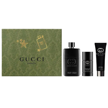 Gucci Guilty Pour Homme Gift Set for Men, EDP 90Ml + Deodorant Stick 75Ml + Shower Gel 50Ml - Fragmetics.com