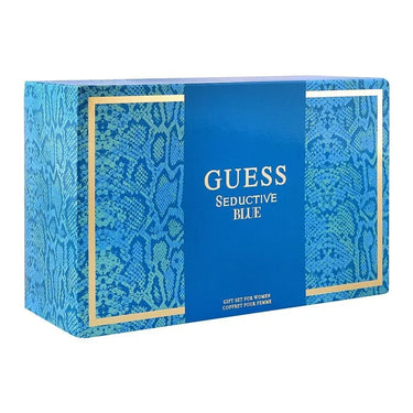 Guess Seductive Blue Gift Set for Women by Guess, EDT 75Ml +EDT 15Ml + Body Lotion 100Ml + Pouch