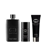 Gucci Guilty Pour Homme Gift Set for Men, EDP 90Ml + Deodorant Stick 75Ml + Shower Gel 50Ml - Fragmetics.com