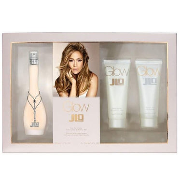 Jennifer Lopez Glow Gift Set for Women, EDT 100ml + Bl 75ml + Sg 75ml - Fragmetics.com