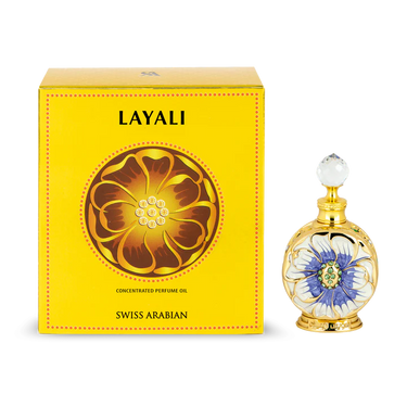 Layali Concentrated Perfume Oil for Women by Swiss Arabian, 15 ml