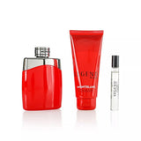 Mont Blanc Legend Red Gift Set for Men, EDP 100 ml + EDP 7.5 ml + Sower Gel 100 ml - Fragmetics.com