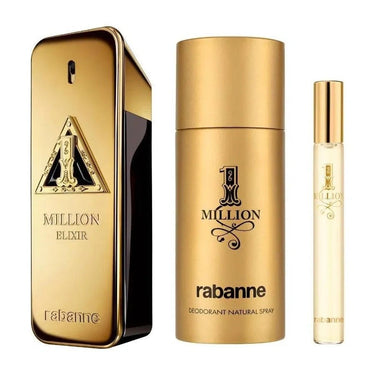 Paco Rabanne 1 Million Elixir Gift Set for Men, Parfum Intense 100 ml + 10 ml + Deodorant Spray 150 ml - Fragmetics.com