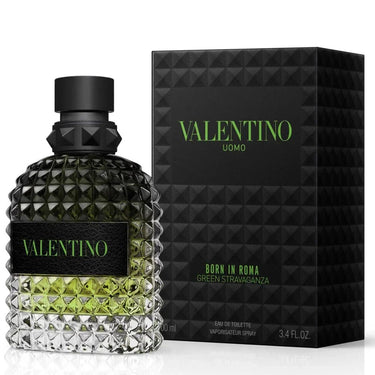 Uomo Born In Roma Green Stravaganza EDT for Men by Valentino, 100 ml - Fragmetics.com