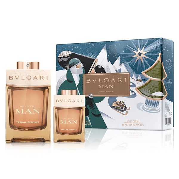 Man Terrae Essence Gift Set for Men by Bvlgari, EDP 100 ml + EDP 15 ml - Fragmetics.com