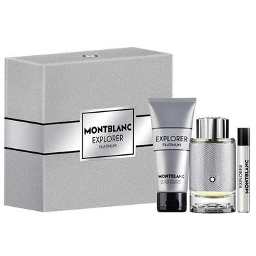 Explorer Platinum Gift Set for Men by Mont Blanc, EDP 100ml+ EDP 7.5ml + Sg 100ml