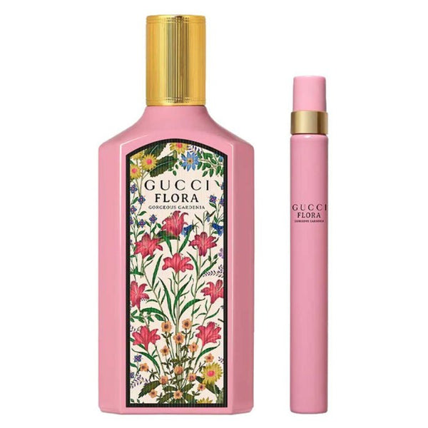 Gucci Flora Gorgeous Gardenia Gift Set for Women, EDP 100 ml + EDP 10 ml - Fragmetics.com