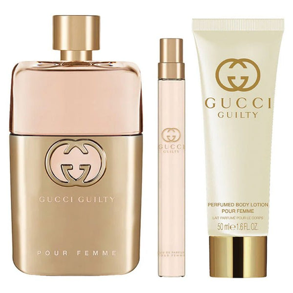 Gucci Guilty Pour Femme Gift Set, EDP 90Ml + EDP 10Ml + BL 50ML - Fragmetics.com