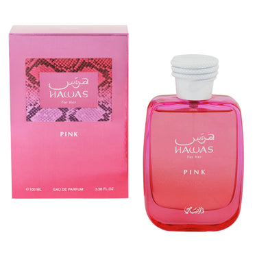 Hawas Pink EDP for Women by Rasasi, 100 ml - Fragmetics.com