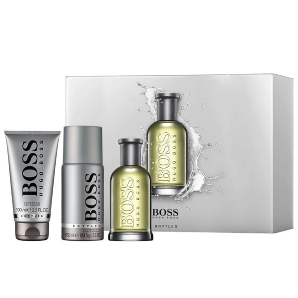 Hugo Boss Boss Bottled Gift Set for Men, EDT 100Ml + Sg 100ml + Deodorant 150ml - Fragmetics.com