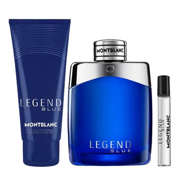 Mont Blanc Legend Blue Gift Set for Men, EDP 100 ml + EDP 7.5 ml + All Over Sower Gel 100 ml