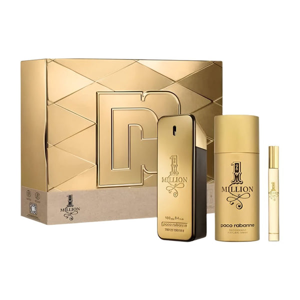 Paco Rabanne 1 Million Golden Oud Gift Set for Men, Parfum Intense 100 ml + 10 ml + Deodorant Spray 150 ml - Fragmetics.com