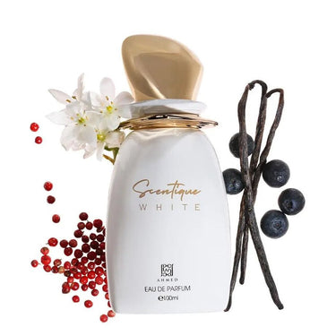 Scentique White EDP for Women by Ahmed Al Maghribi, 100 ml - Fragmetics.com