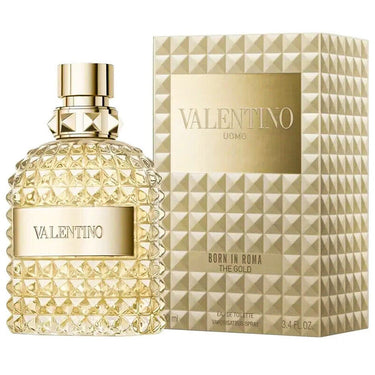 Uomo Born In Roma The Gold EDT for Men by Valentino, 100 ml - Fragmetics.com