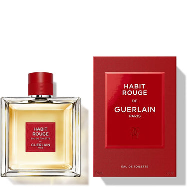 Habit Rouge EDT for Men by Guerlain, 150 ml - Fragmetics.com