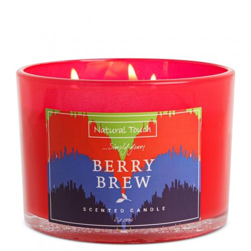 Natural Touch 3 Wick Candle Berry Brew - 350 g