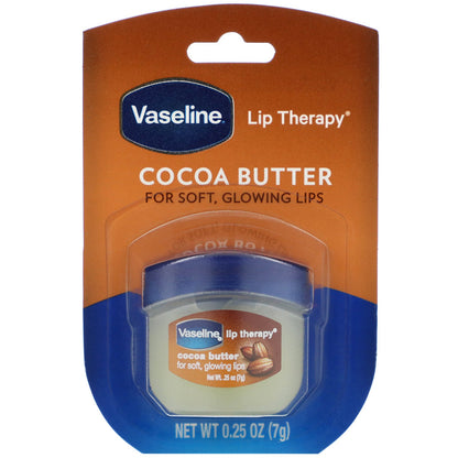 Vaseline Lip Therapy Cocoa Butter Jar, 7 g