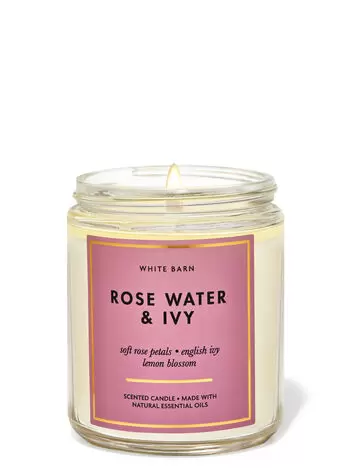Bath & Body Works Rose Water & Ivy Single Wick Candle
