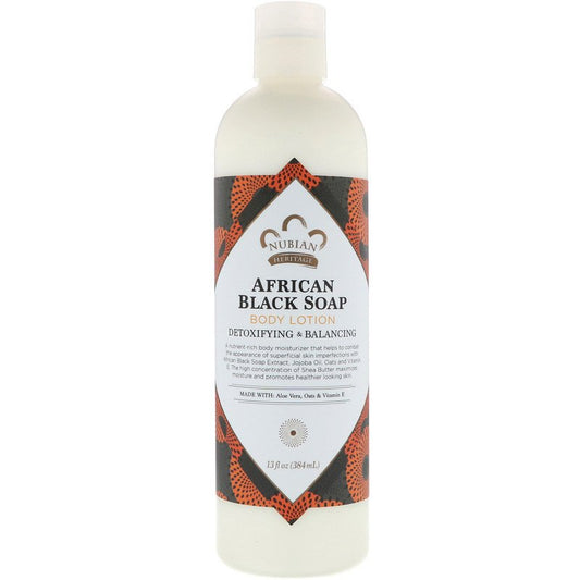 Nubian Heritage African Black Soap Body Lotion - 384 ml