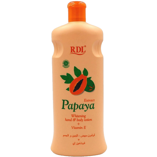 RDL Papaya Extract Whitening Hand & Body Lotion + Vitamin E - 600 ml